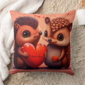 バレンタインデーのクマの漫画カスタム クッション (ブランケット)