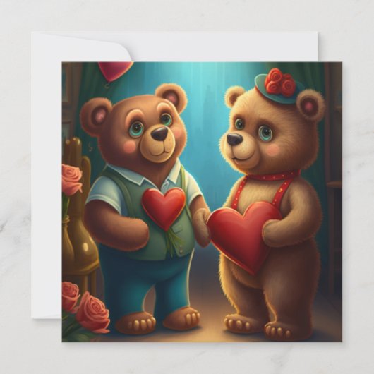 バレンタインデーのクマの漫画 (正面)