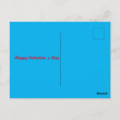 バレンタインデーのクマの漫画 ポストカード (裏面)