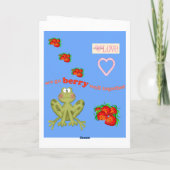 バレンタインデーのグリーティングカードベバレンタインカエル シーズンカード (裏面)