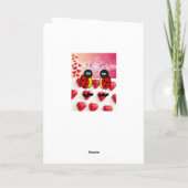 バレンタインデーのグリーティングカードレディバグ シーズンカード (裏面)