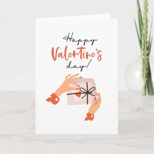 バレンタインデーのグリーティングカード カード (正面)