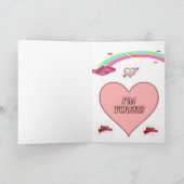 バレンタインデーのグリーティングカード シーズンカード (内部)