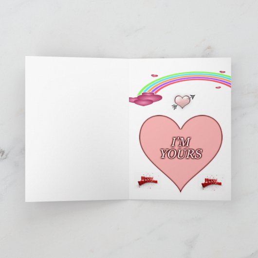 バレンタインデーのグリーティングカード シーズンカード (内部)