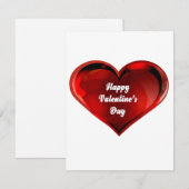 バレンタインデーのグリーティングカード ノートカード (正面/裏面)