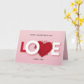 バレンタインデーのグリーティングカード － ラブハーツ カード (黄色い花)