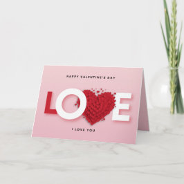 バレンタインデーのグリーティングカード － ラブハーツ カード