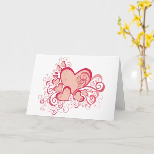 バレンタインデーのグリーティングカード（無地） カード (黄色い花)