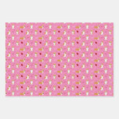 バレンタインデーのコルギパターン ラッピングペーパーシート (正面)