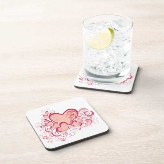 バレンタインデーのコルクで覆われたコースター コースター (右側)