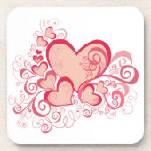 バレンタインデーのコルクで覆われたコースター コースター (正面)