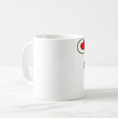 バレンタインデーのコーギーのコーヒー・マグ コーヒーマグカップ (正面左)