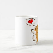 バレンタインデーのコーギーのコーヒー・マグ コーヒーマグカップ (中央)