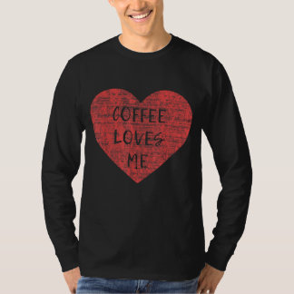 バレンタインデーのコーヒーが大好きグラフィック Tシャツ