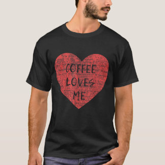 バレンタインデーのコーヒーが大好きグラフィック Tシャツ