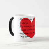 バレンタインデーのコーヒーカップ モーフィングマグカップ (正面左)