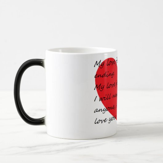 バレンタインデーのコーヒーカップ モーフィングマグカップ (左)