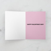 バレンタインデーのコーヒーキャットアート愛ビッグカードカード カード (内部)