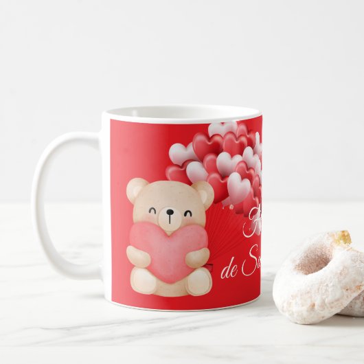 バレンタインデーのコーヒーマグ コーヒーマグカップ (ドーナツ)