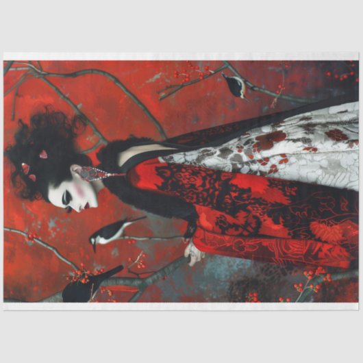 バレンタインデーのゴシックファッションの分離 薄葉紙 (正面)