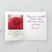 バレンタインデーのゴージャスなバラ, 折りたたまれたカード カード (内部)