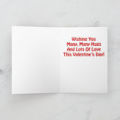 バレンタインデーのゴールデン・リトリーバーの子犬カード シーズンカード (内部)