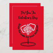 バレンタインデーのサプライズ カスタムQRコード シーズンカード (正面/裏面)