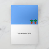 バレンタインデーのサボテンイラスト・ユーモア シーズンカード (内部)