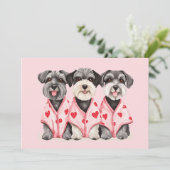 バレンタインデーのシュナウザー犬 シーズンカード (スタンド正面)
