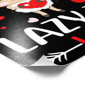 バレンタインデーのシングルスに恋の羊の怠惰 フォトプリント (角)