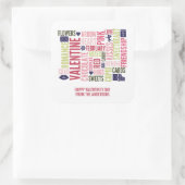 バレンタインデーのシール スクエアシール (バッグ)