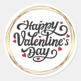 バレンタインデーのシール ラウンドシール