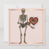 バレンタインデーのスケルトンハートスタイル シーズンカード (正面)