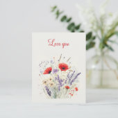 バレンタインデーのスタイルのポストカード ポストカード (スタンド正面)