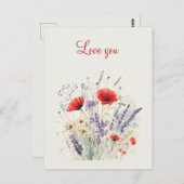 バレンタインデーのスタイルのポストカード ポストカード (正面/裏面)