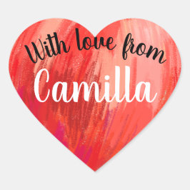 バレンタインデーのステッカー焼いたグッズハート ハートシール