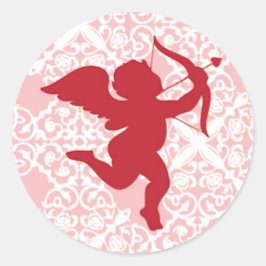 バレンタインデーのステッカー ラウンドシール