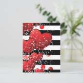 バレンタインデーのストライプ贅沢 シーズンポストカード (スタンド正面)