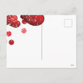 バレンタインデーのストライプ ラグジュアリー シーズンポストカード (裏面)