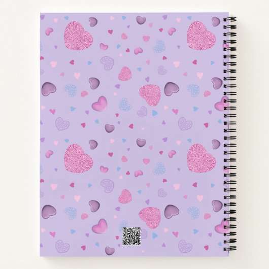 バレンタインデーのスパイラルノートブック ノートブック (裏面)