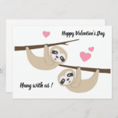 バレンタインデーのスロスフラットカード シーズンカード (正面/裏面)