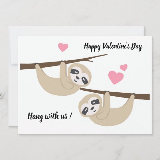 バレンタインデーのスロスフラットカード シーズンカード (正面)