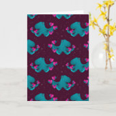 バレンタインデーのタコとハート カード (黄色い花)