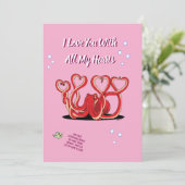 バレンタインデーのタコのハート シーズンカード (スタンド正面)