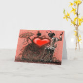 バレンタインデーのダンサー カード (黄色い花)