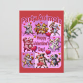 バレンタインデーのダンシングカップル "パーティーアニマルズ" 招待状 (スタンド正面)
