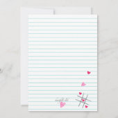 バレンタインデーのダンスパーティー招待状 招待状 (裏面)