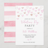 バレンタインデーのダンスパーティー招待状 招待状 (正面/裏面)