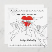 バレンタインデーのチャルーブ付きカード シーズンカード (正面/裏面)