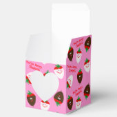 バレンタインデーのチョコレートがイチゴを浸した フェイバーボックス (オープン)